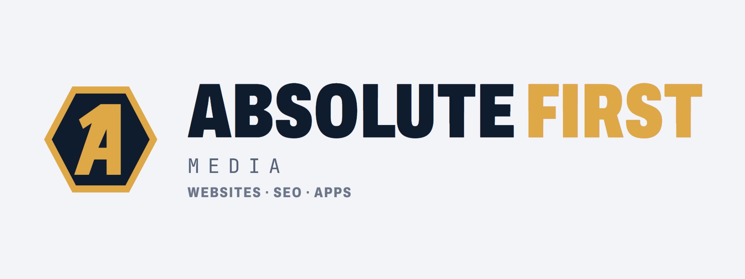 Absolute First Media logo on light