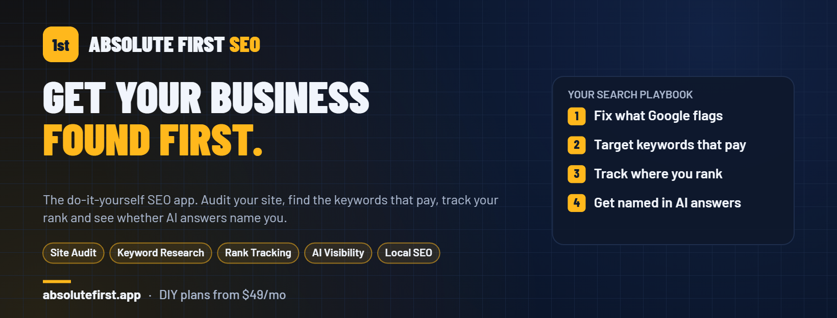 Absolute First SEO Facebook cover